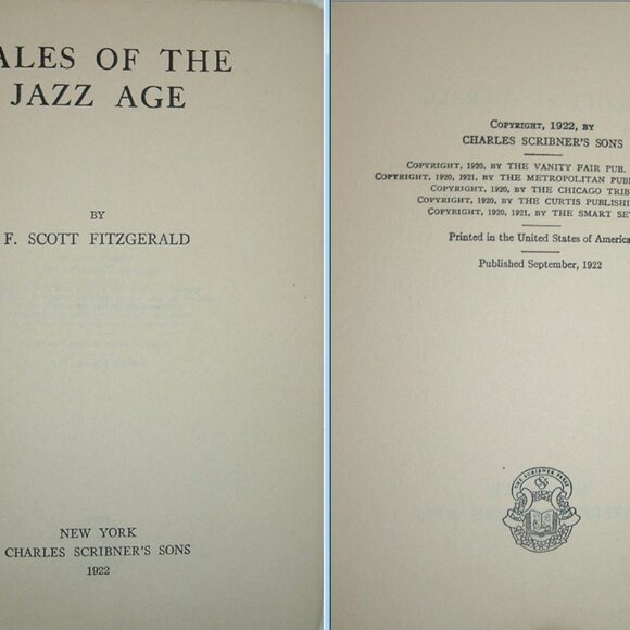 TALES Of The JAZZ AGE by F. Scott Fitzgerald Scribner's &Sons First Edition 1922 - Picture 4 of 12